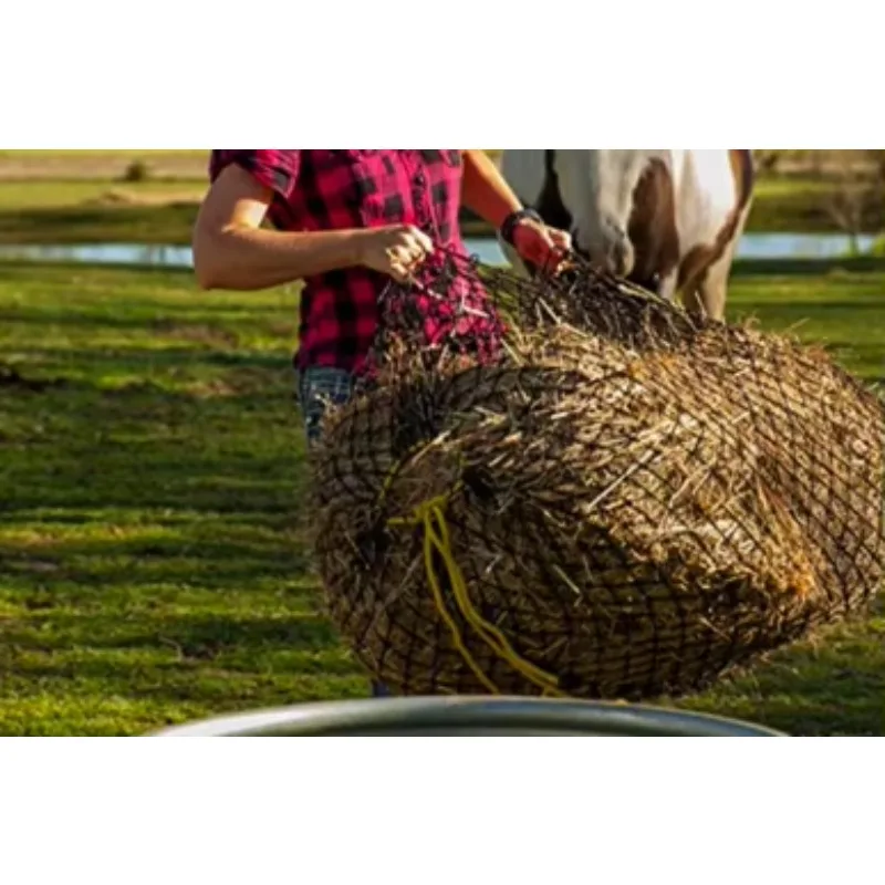 100% بوليستر شبكة قش ذات تغذية بطيئة 4 × 3 قدم 1.5 بوصة شبكة حصان سيلج بالة #5