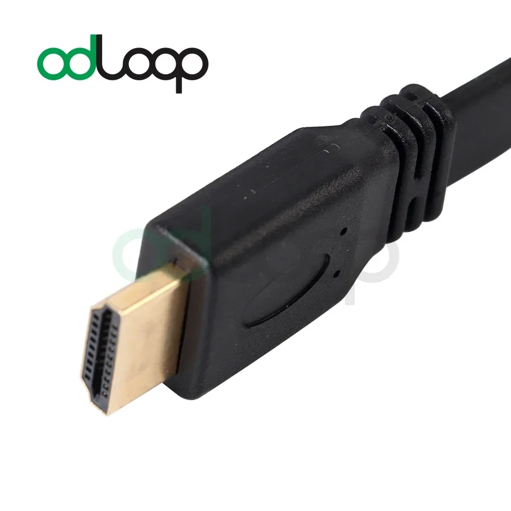 ODLOOP สาย HDMI ความเร็วสูงประเภท A ชายทอง 4K พร้อม Ethernet สําหรับจอภาพคอมพิวเตอร์แล็ปท็อป PC GAMING HD วิดีโอเสียง