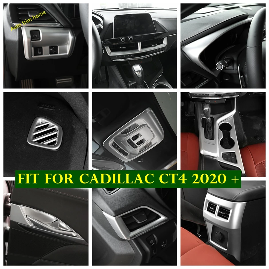 

Dashboard Reading Light Gear Shift Box Window Lift Button Armrest Box Anti Kick Panel Cover Trim For Cadillac CT4 2020 - 2022