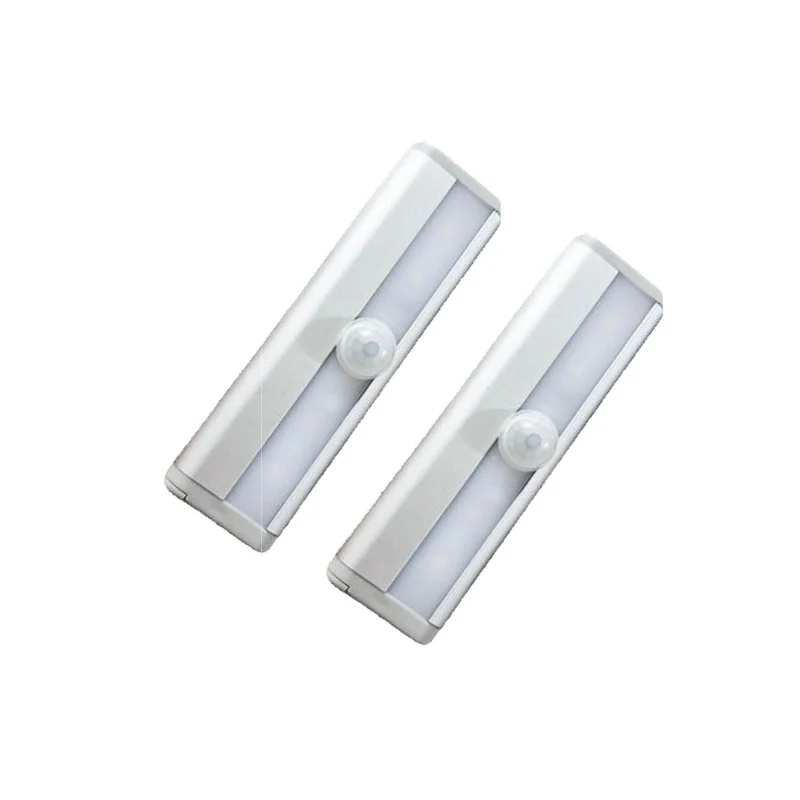 LED Closet Lights, Battery Operated Under Cabinet Lights, Motion Activate for Closet Hallway Stairway - 6 LEDs White Light