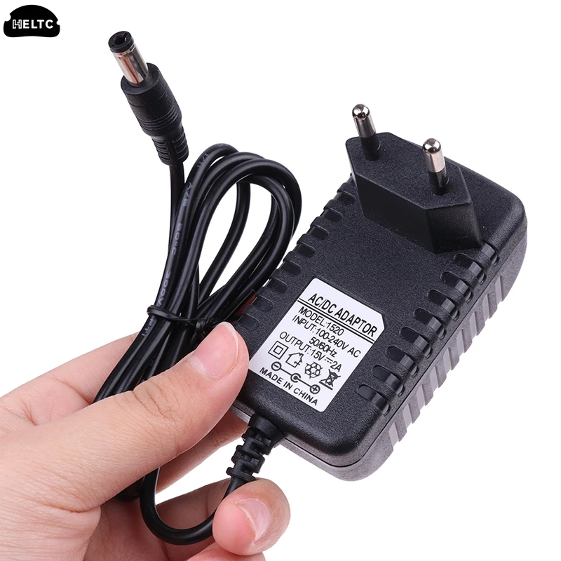 100V~240V , 50~60Hz 15V2A AC 100V-240V Converter Adapter DC 15V 2A 2000mA Power Supply EU US Plug 5.5mm x 2.1-2.5mm