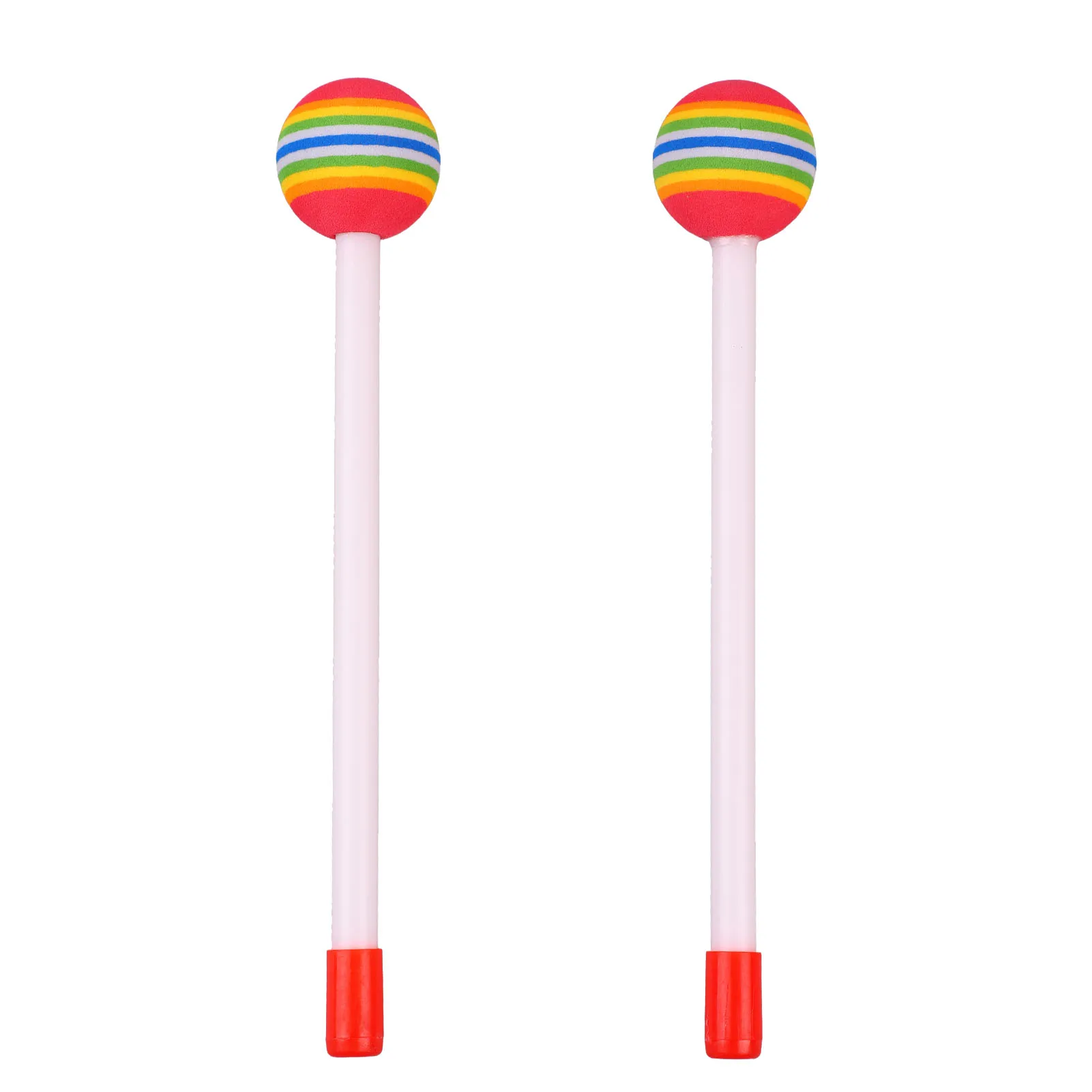 Accesorios para instrumentos musicales, baquetas de tambor, mazo de fieltro redondo EVA Orff, percusión manual, Color arcoíris