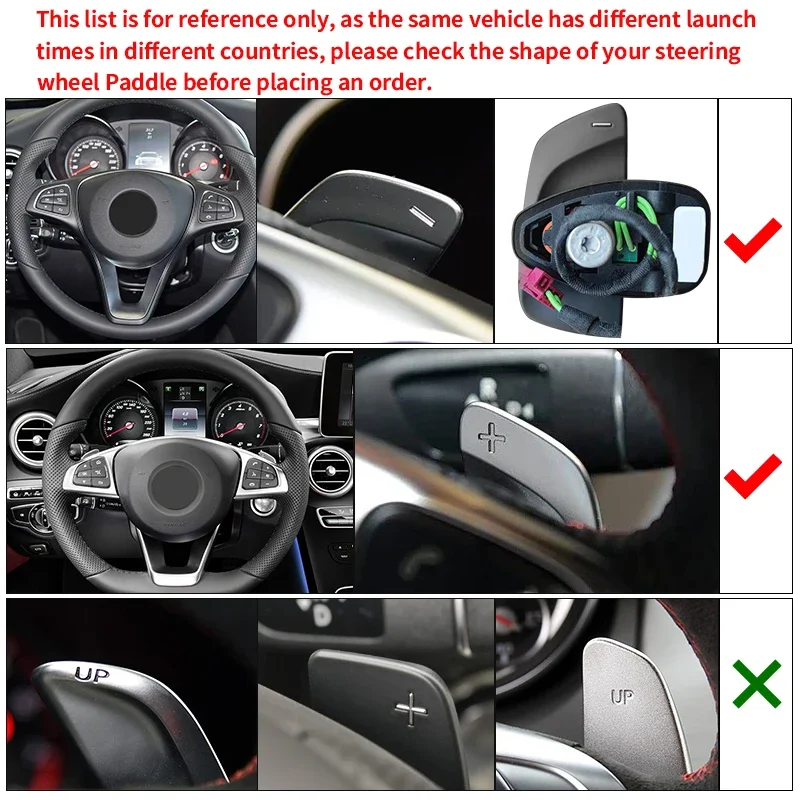 Car Steering Wheel Shift Paddle Extension For Mercedes-Benz A B C S E Class C43 AMG GLA CLS CLA GLC W222 213 205 177 X222 A45