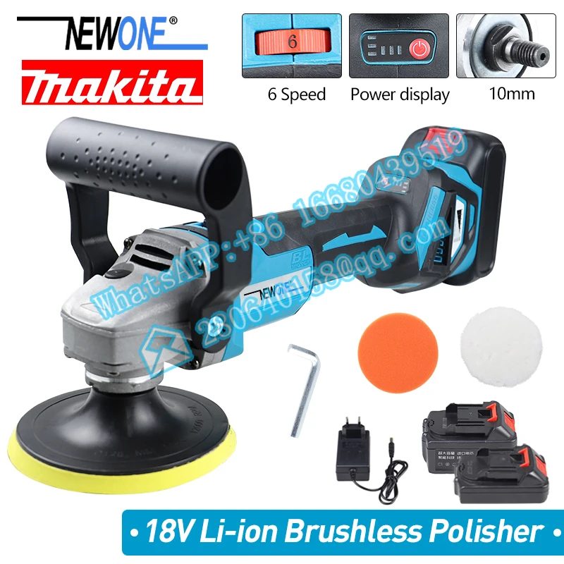 

NEWONE 18V Polisher/ Car Polishing Machine Compatible for Makita Battery Tool Sander Buffing Waxing