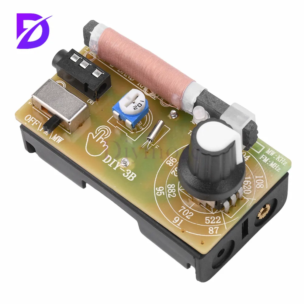 87-108MHz AM/FM Medium Wave FM Two Band Stereo Digital Tuning Machine Headphone Radio Module Kit Diy Production Teaching Product