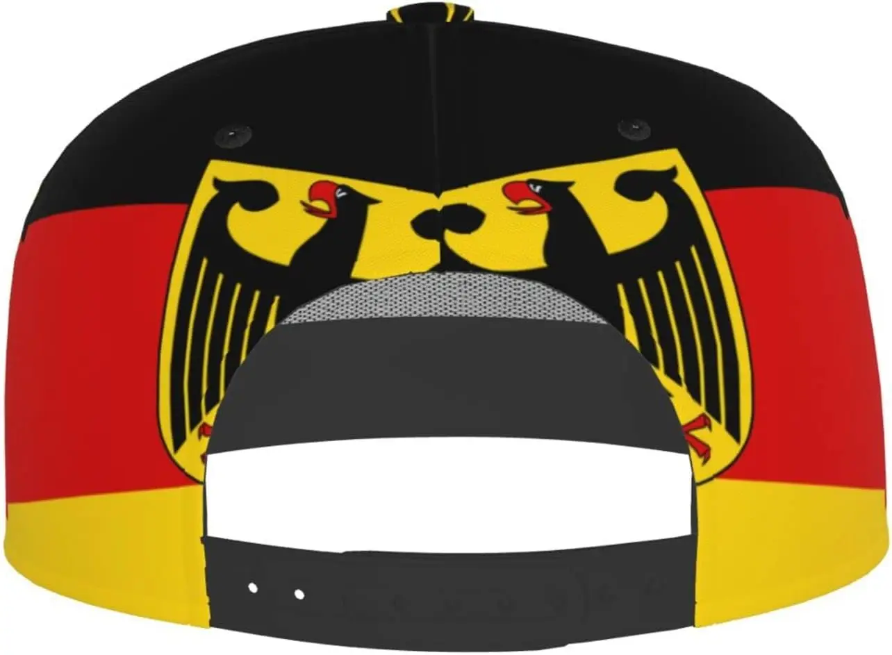 Germany Flag Baseball Cap Men Women Germany Hat Adjustable German Flag Printed Snapback Flat Bill Baseball Hat