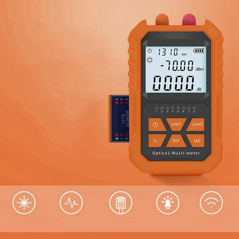 Compteur de puissance optique 4x4 en 1, localisateur de défaut visuel, 5 stylos NORLight, éclairage LED, OPM, outils de test de câble à fibre optique