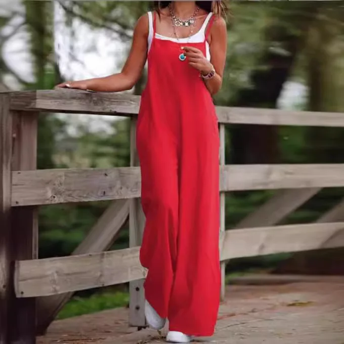 Sudeste asiático cross-border 2024 faionable casual feminino ket ter terno de uma peça poliéster calças compridas comprimento midi