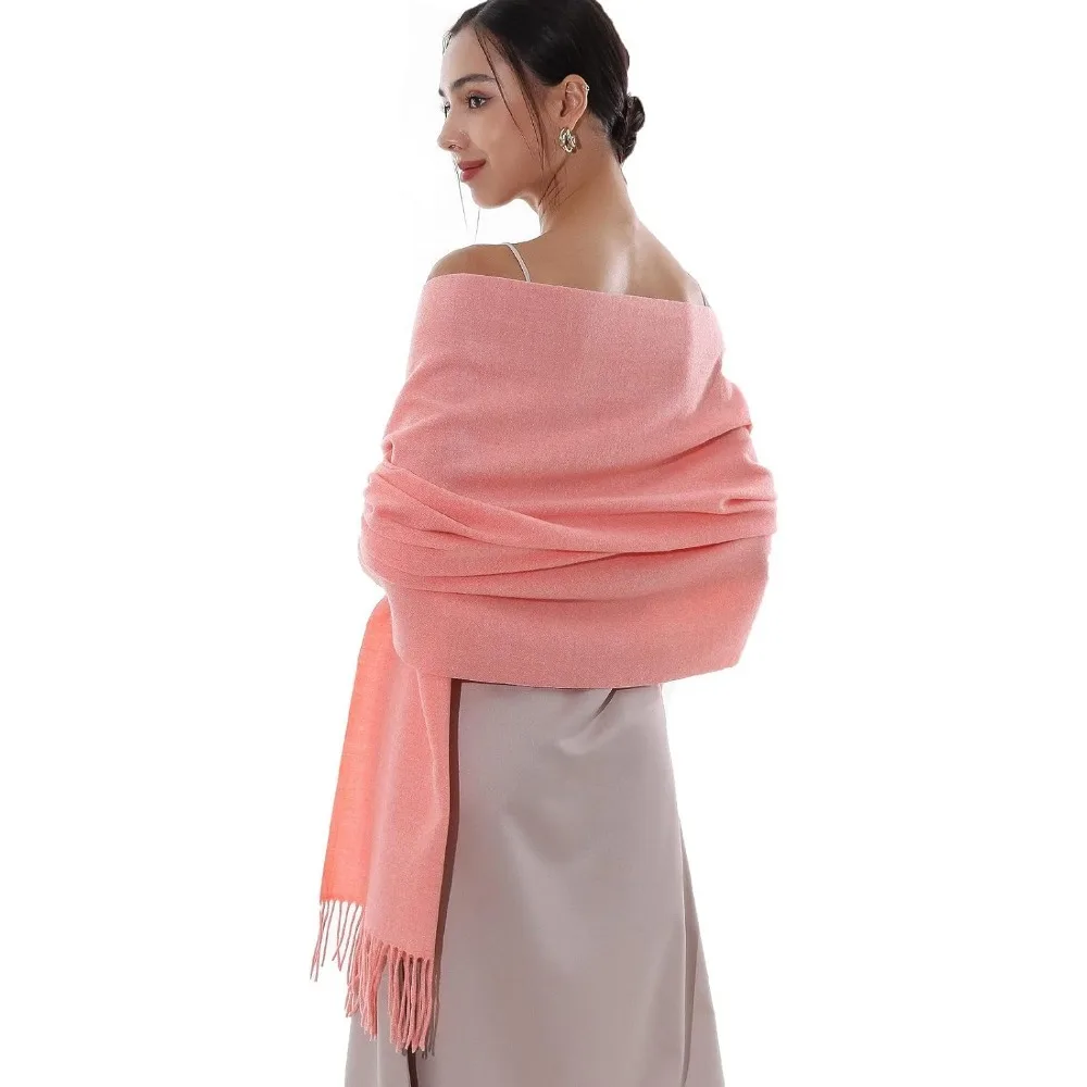 

Зимние шарфы для женщин, шали из пашмины, накидки для вечерних платьев, большие теплые мягкие шарфы