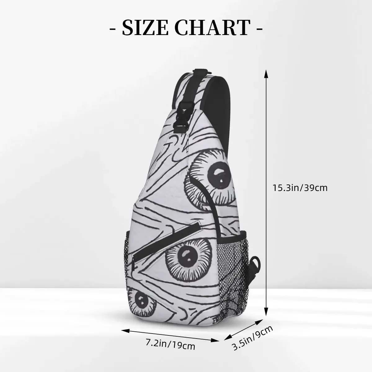 Eye Ball Crossbody Chest Bags Eyeball Pockets Travel Pack Messenger Sports Teens Shoulder Bag Unisex