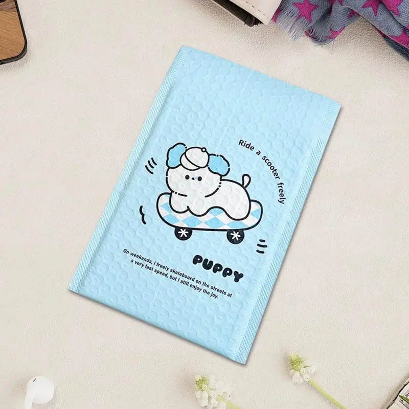 1-30Pcs Printed Bubble Mailer Small Business Supplies Mini Plastic Bubble Bags Jewelry Courier Packaging Envelope 15x20cm