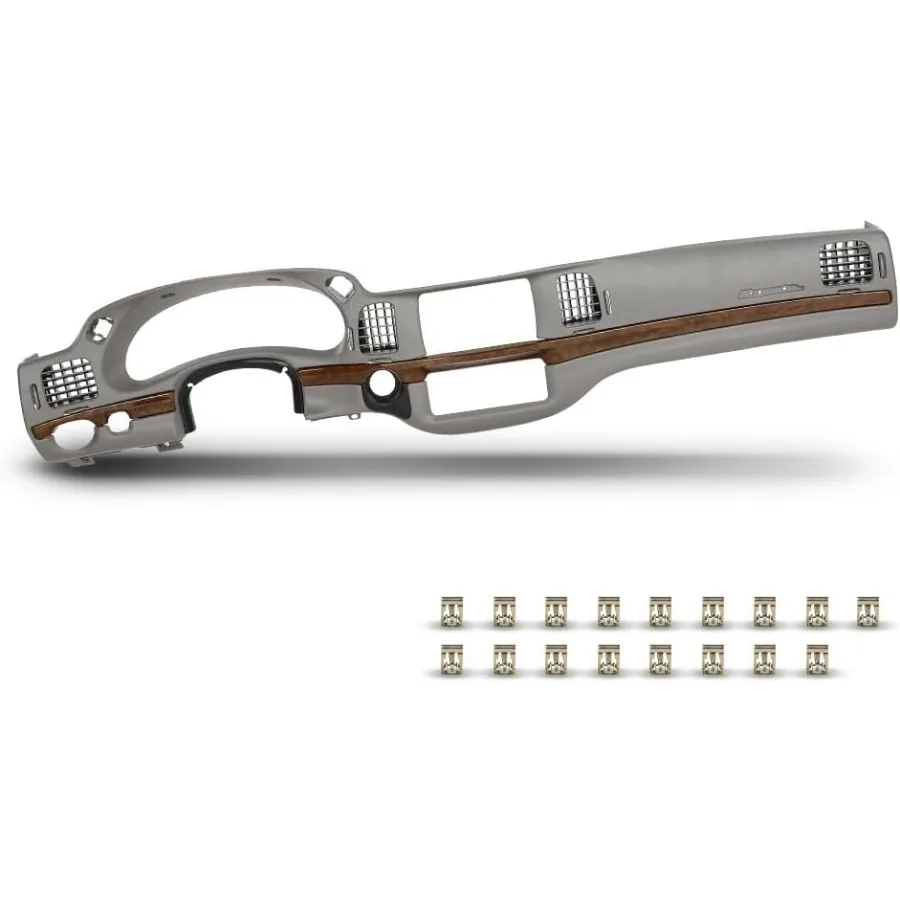 PIT66 Dash Bezel Instrument Cluster Speedometer Trim for Chevrolet Impala 2000-2005 Gray Interior Dashboard Upgrade Compatible