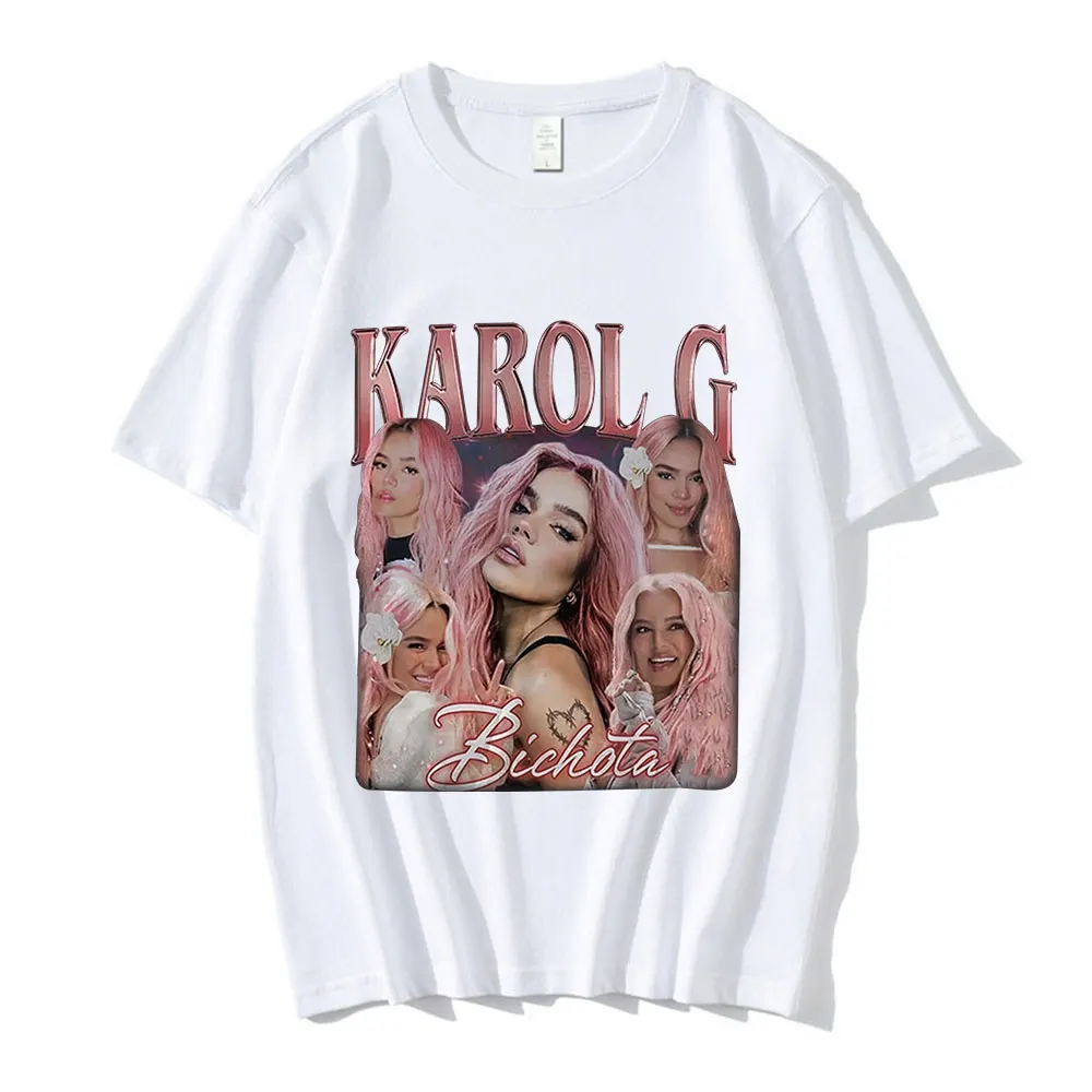 Karol G Bichota Graphic T-shirt Fashion Harajuku Hip Hop Short Sleeve T Shirts Men Women\'s Clothes Oversized T-shirts Streetwear