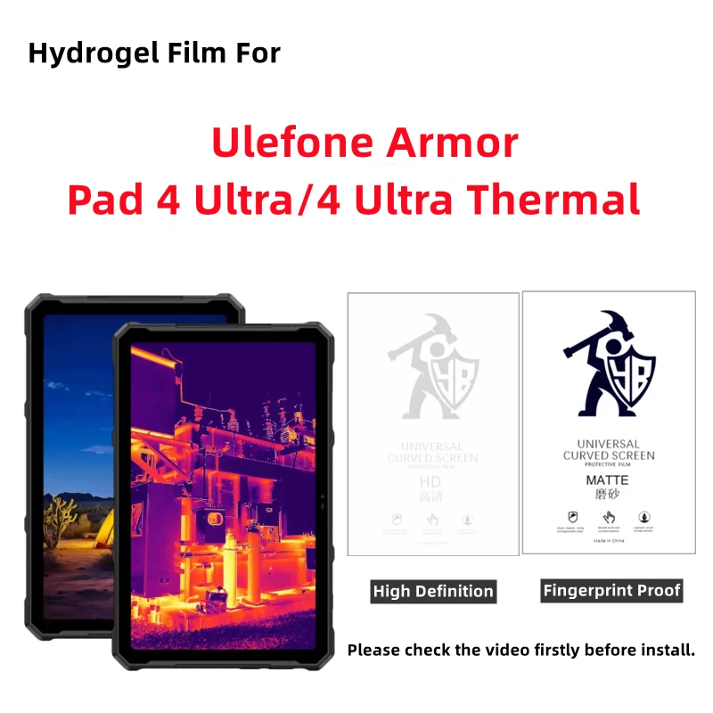 

2pcs HD Tablet Screen Protector For Ulefone Armor Pad 4 Ultra Thermal Matte Hydrogel Film For Ulefone Armor Pad 4 Ultra HD Film