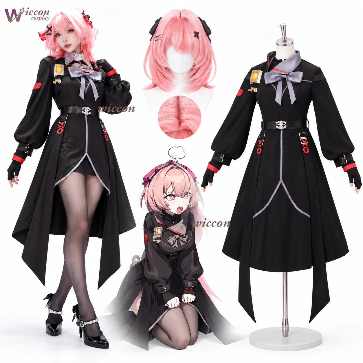 Disfraz de cosplay de Remielle Dan de Zenless Zone Zero, uniforme militar de cazadora del vacío con accesorios, atuendo para mujer, ideal para Halloween y Navidad.