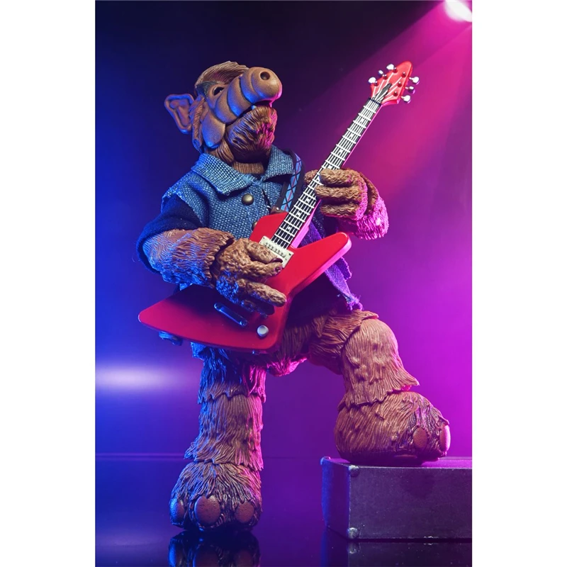 Original Neca Figure Ultimate Alien Life Form Alf Rock And Roll Action Figure Joint Movable Doll Birthday Present Toys