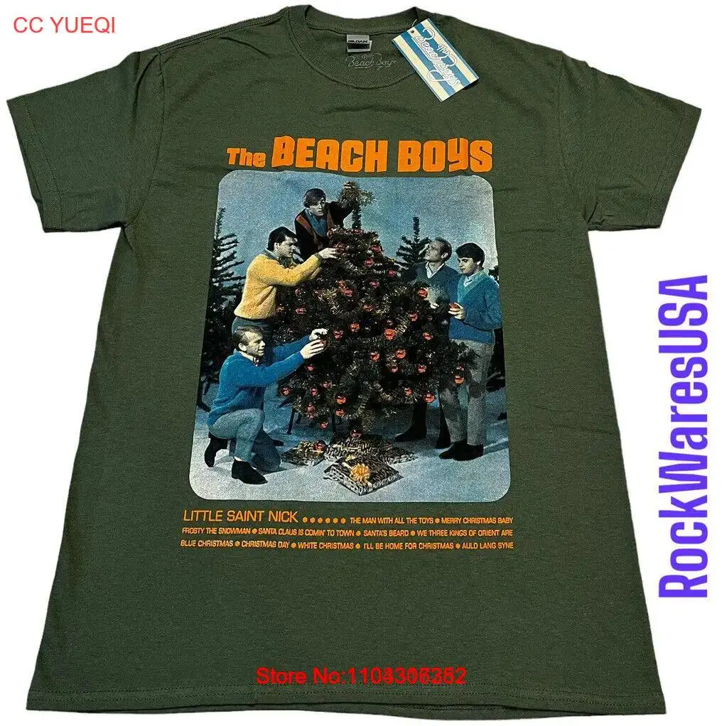 Beach Boys Christmas Album Men's X-Large T-shirt NWT Green Xmas Tree Tee XL