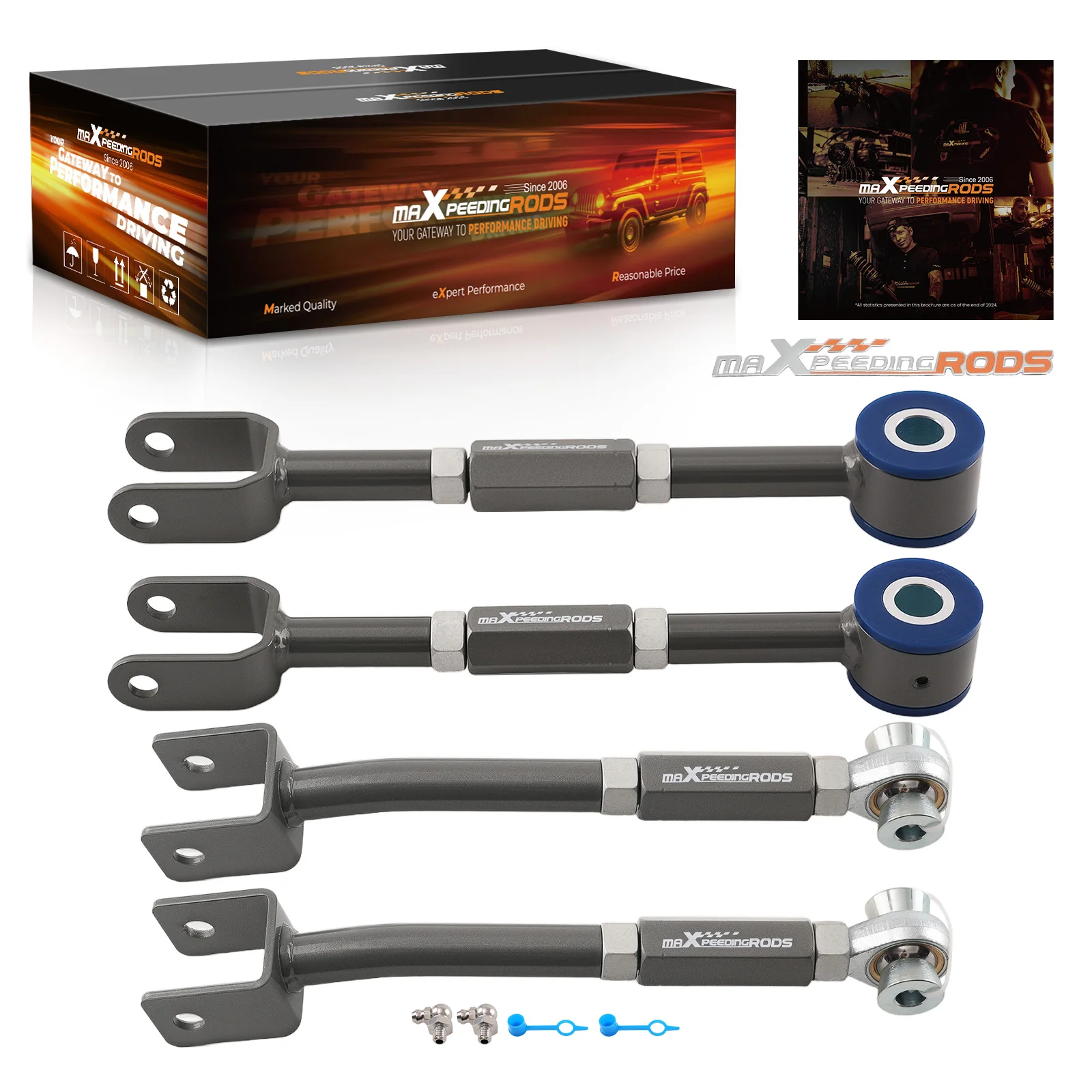 MaXpeedingrods Adjustable Rear Camber Arm + Toe Traction Alignment for Nissan Infiniti G35 Z33 350Z 2003 Steel