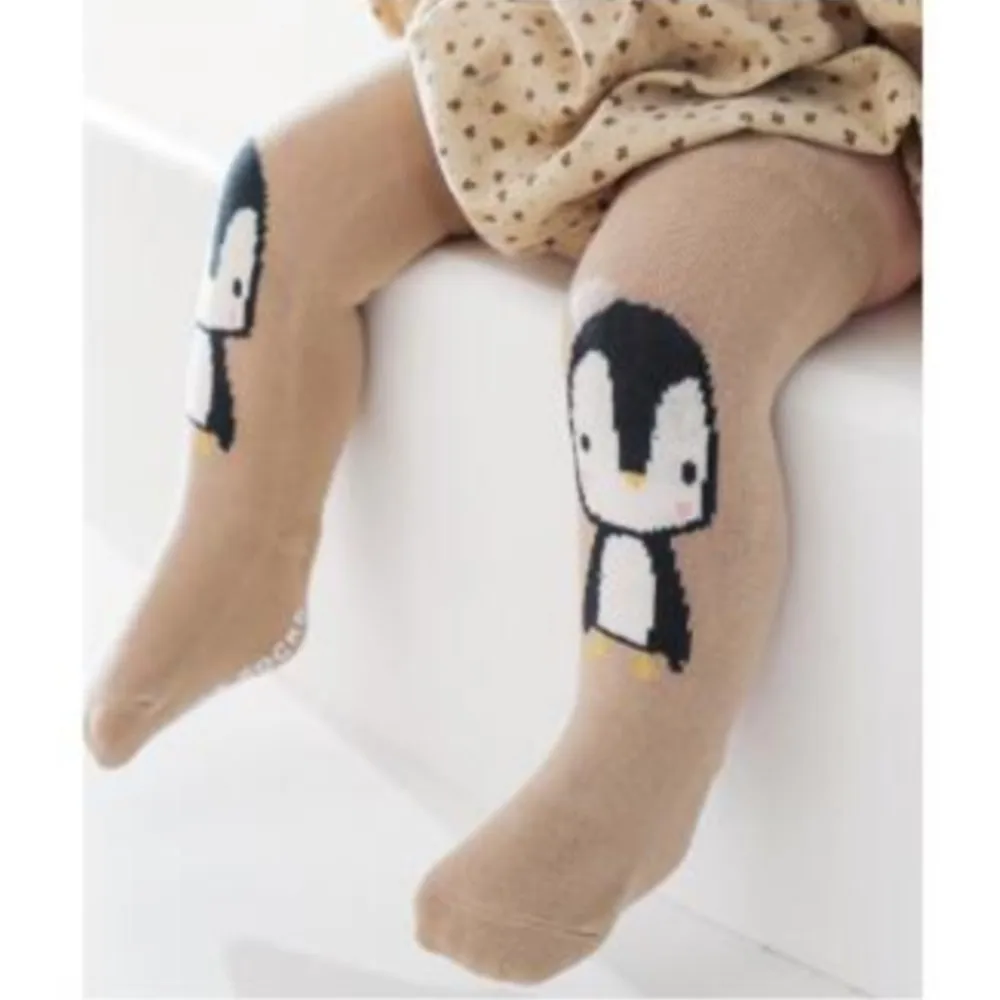 baby non-slip socks cartoon animal penguins children stockings fall and winter Sock for gir boy knee high sokken