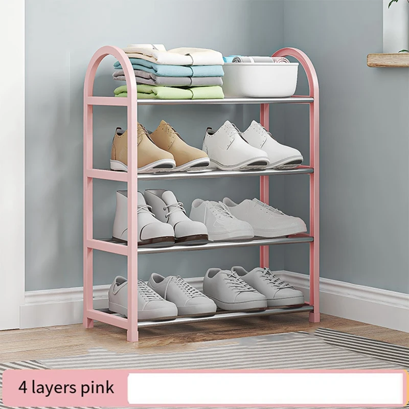 Shoe Rack, Shoe Cabinet For Entrance And Front Door Entrance 4 Tier Shoe Cabinet, Easy To Install