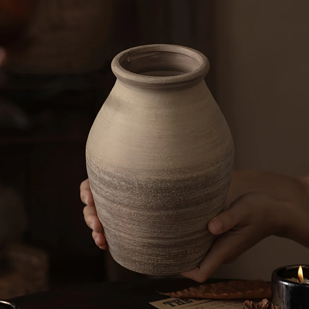 

Элегантная ваза с ручной росписью, винтажный цветочный горшок, сухая и влажная ваза для спальни, гостиной, настольный орнамент, вазы, украшение дома