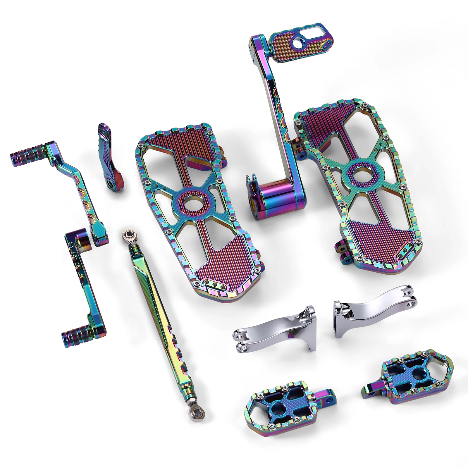 Driver Billet Floorboards passenger Foot Pegs Brake Shifter Lever for Harley Touring electra road King street glide FLHX 2014-up