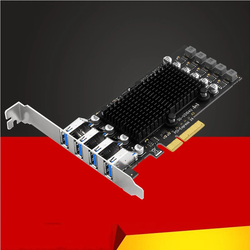 

NEW PCIE USB Card 4 Port USB Multiplier Hub PCI E 4X Express to USB 3.2 Gen2 10G USB3.2 GEN 2 Expansion Card ASM3142 Chip for PC