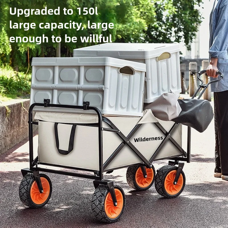 

Outdoor collapsible campsite car Camper car trolley picnic car Portable picnic camping trolley trolley trailer