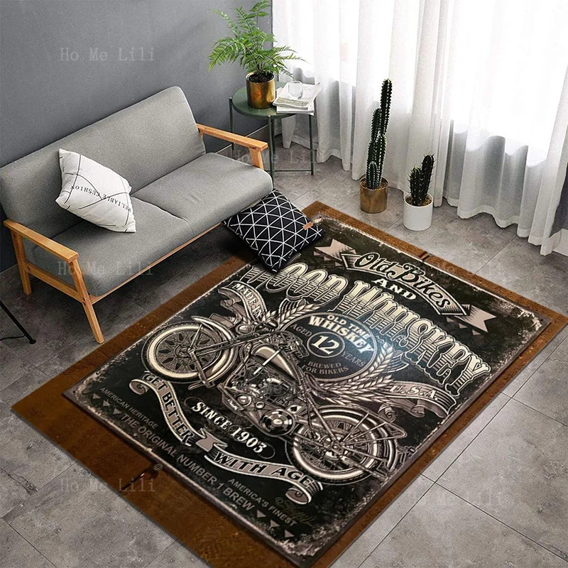 Good Whiskey Metal Tin Sign Motorbike Garage Home Badge Non Slip Flannel Floor Rugs By Ho Me Lili