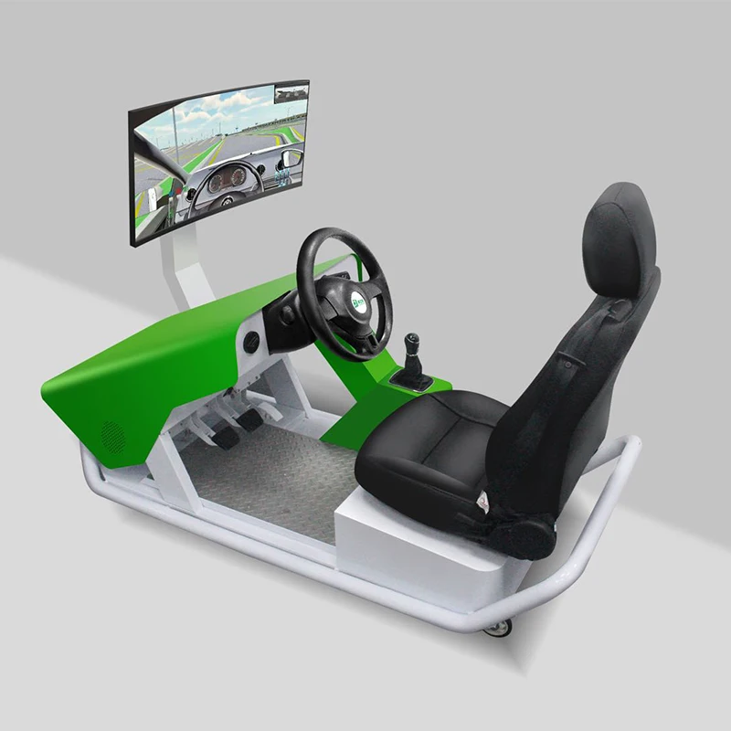 Professional Manual Car Training System With Clutch Pedals Three Screen Setup Driving School Equipment Driving Simulator