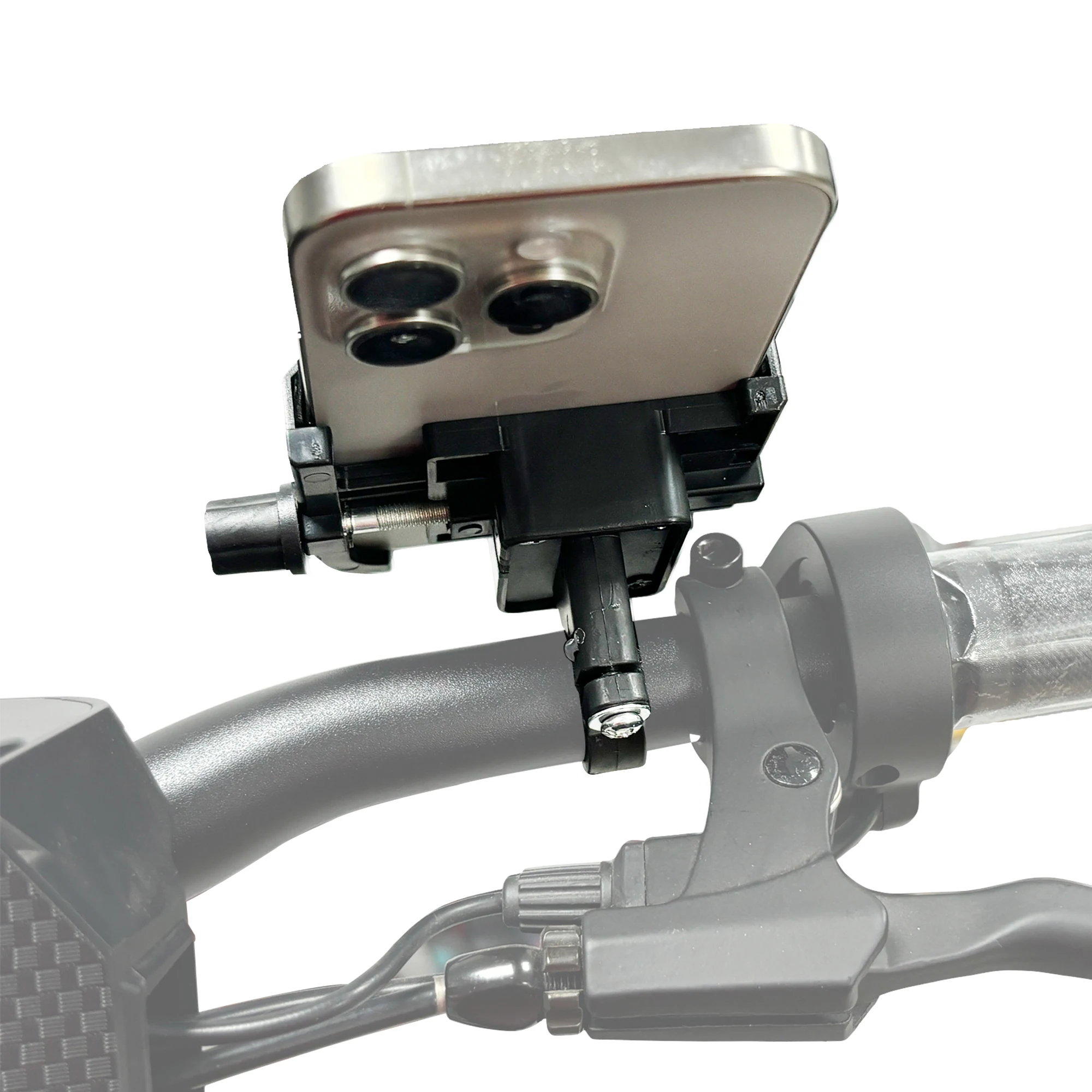 Universelle Handyhalterung für Elektroroller, Fahrrad, Motorrad, Kinderwagen, Lenker, GPS-Halterung mit Vibrationsdämpfer – Detail 2