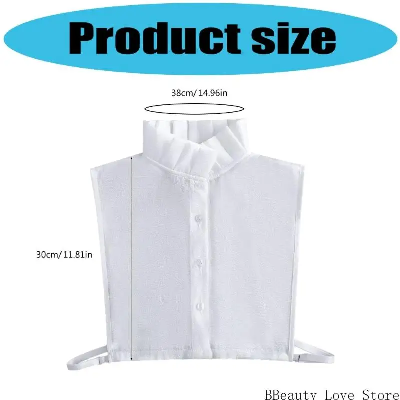 تعدد الاستخدامات الكاذبة ذوي الياقات البيضاء قابلة للفصل ملحق الرقبة إدراج الرقبة للنساء اللباس #6