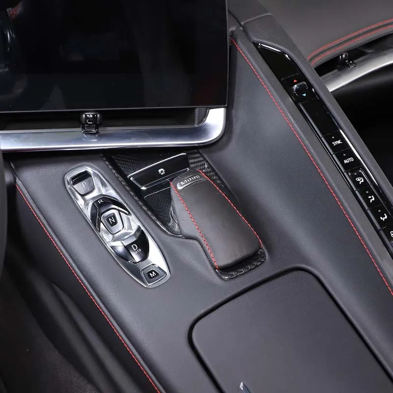 

Для Chevrolet Corvette C8 Z51 Z06 2020 + крышка центральной кнопки управления автомобиля, аксессуары для интерьера из настоящего углеродного волокна, 2 шт.