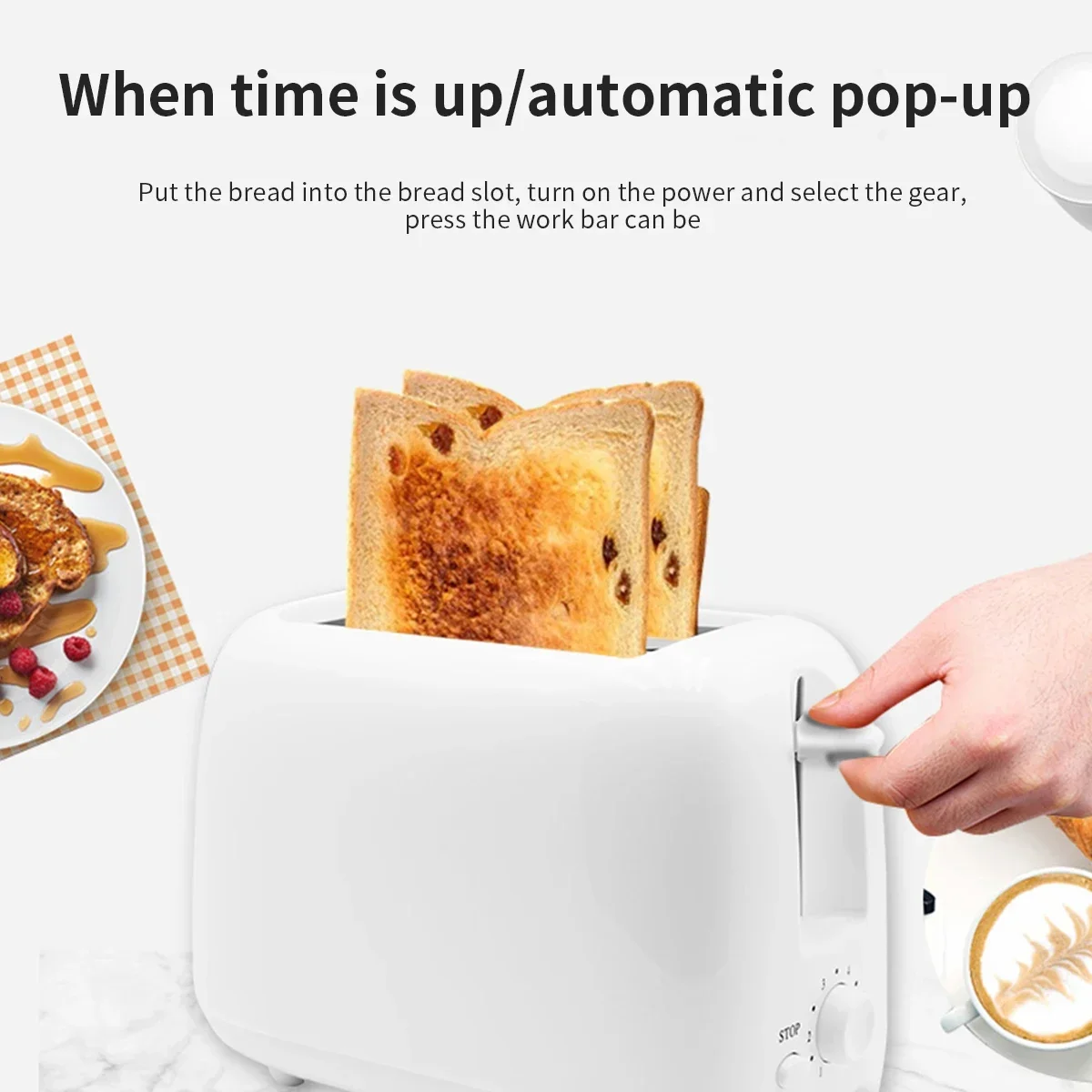 6-Speed Automatic 2-slice toaster oven toaster mini breakfast maker Electric Bread Baking Maker Machine Sandwich Toaster