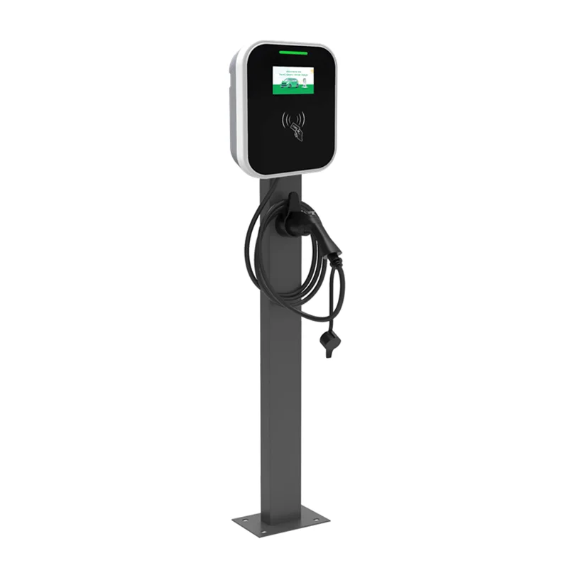 EV charging station for home use 22 kW,Type 2 IEC-62196 electric vehicles car charger wall-mounted with RFID card,APP 5m cable