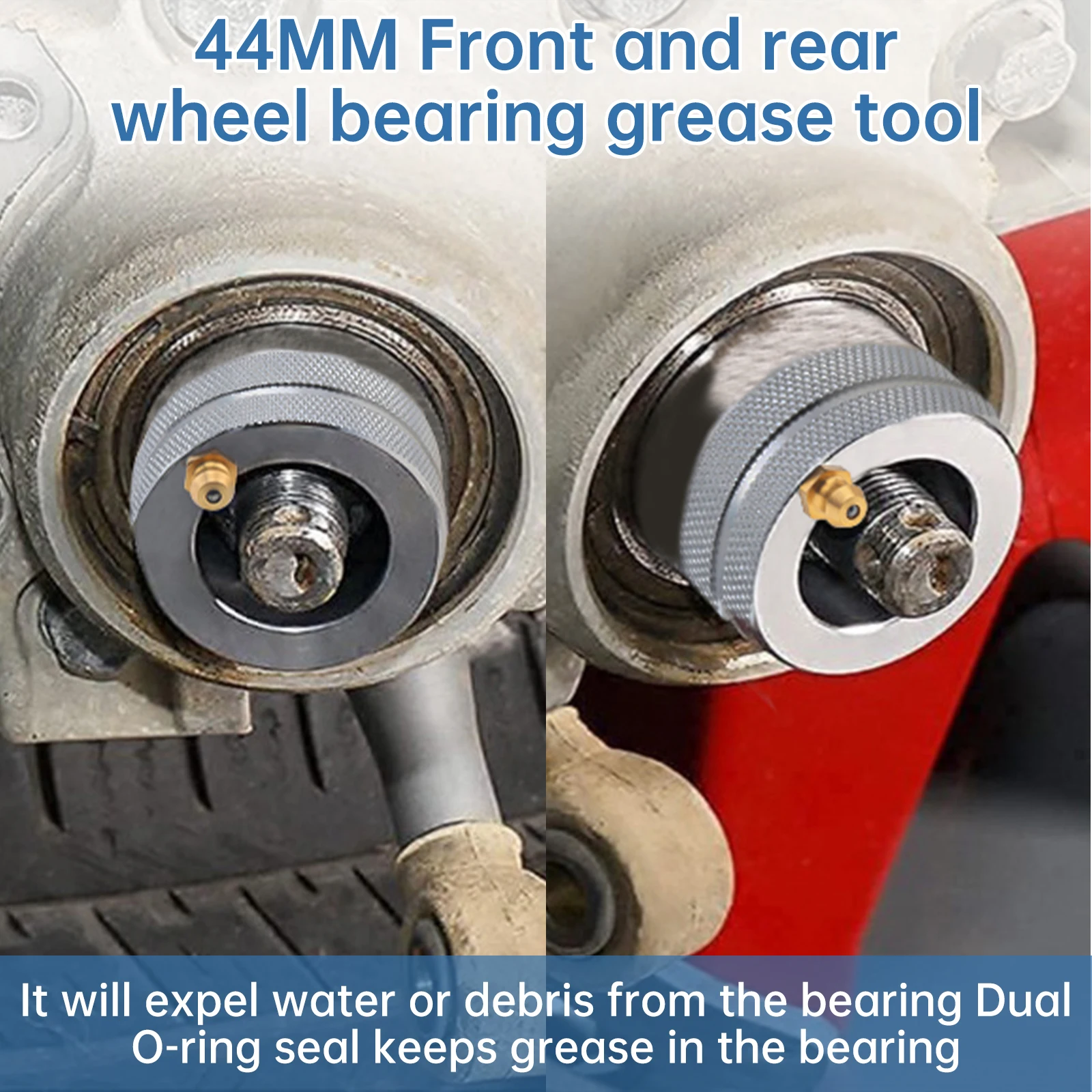 44 مللي متر عجلة تحمل أداة تشحيم الشحوم صالح ل بولاريس تشويش إذاعي رياضي رينجر RZR 570 800 900 1000 XP توربو أداة الشحوم #3