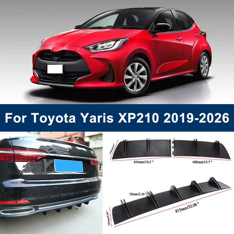 

2-Segment Shark Fin Rear Diffuser For Toyota Yaris XP210 2019-2026 2020 Rear Bumper Lip Splitter Chassis Spoiler Tuning Parts