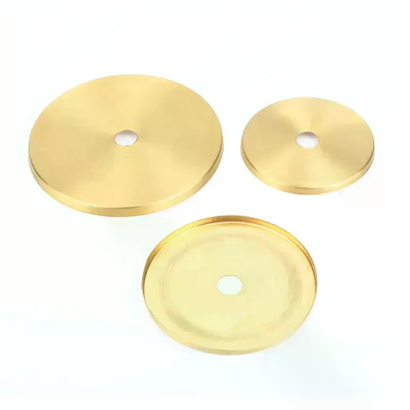 /PFU/Brass Folded Round Cap Easy to Install Glass Ceramic Mouth Cap Hollow Tube Sealing Round Sheet for DIY Pipe Repair