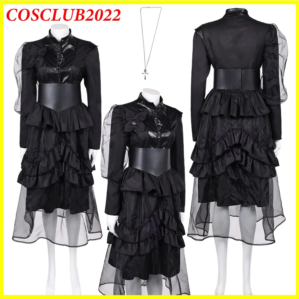 

Женский косплей Люциен, черное пальто, юбка, ожерелье, одежда из фильма Сан, мужское платье для ролевых игр, костюм для девочек, костюм для вечеринки на Хэллоуин