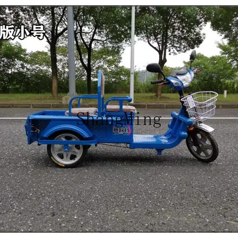 دراجة ثلاثية العجلات كهربائية CL للبالغين، شحن عائلي، كشك سيارة، بطارية مسطحة، نسخة جبلية، التقاط وإسقاط الأطفال