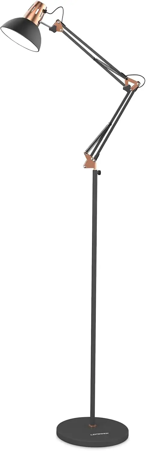 

Напольная лампа с регулируемым поворотным кронштейном и утяжеленным основанием, светильник для чтения/рабочий светильник для гостиной, офиса, спальни