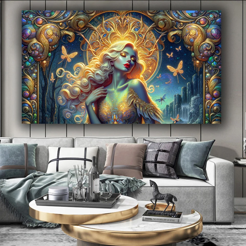 New Enchanted Realm of Mystical Beauty diamond painting Full Square Round Mosaic Embroidery Diy Jewelry cross stitch Home Decor