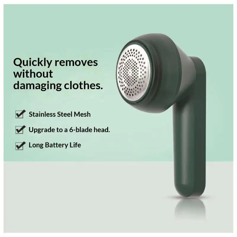 6 Blades USB Rechargeable Electric Polka Dots Remover Portable Clothes Removes Fuzz From Clothes Sweaters Upholstery