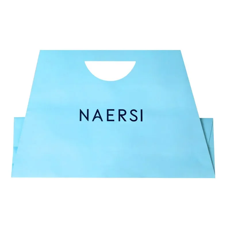 Top patrocinador listado Bolsa de papel Bolsa de papel para ropa impresa personalizada Bolsa de papel trapezoidal hecha a mano Muestras gratuitas disponibles