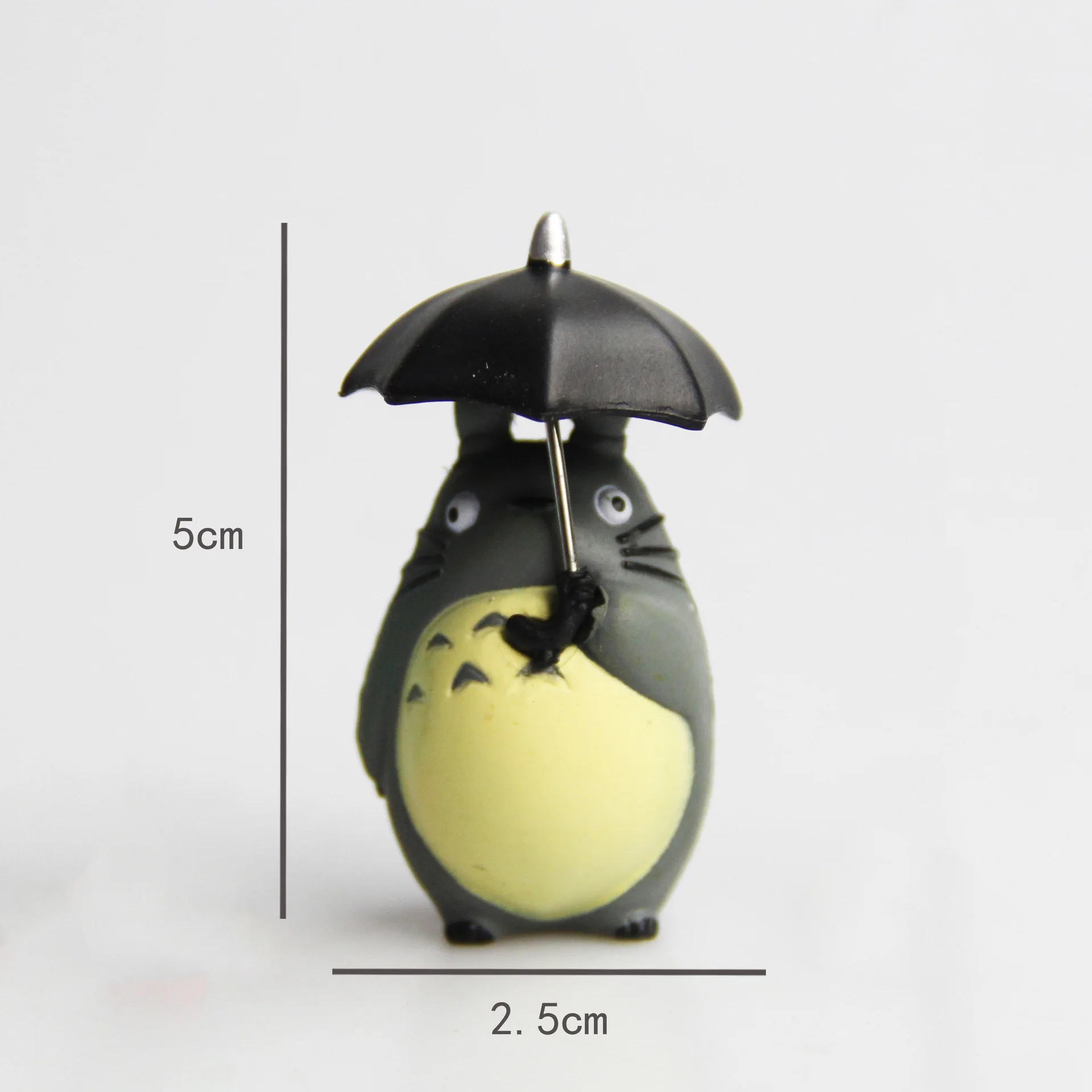 3-5 سنتيمتر 3 قطعة/الوحدة توتورو لطيف فتاة صغيرة صغيرة البلاستيك الحرفية تمثال الديكور مصغرة الجنية حديقة حلية قلادة #2