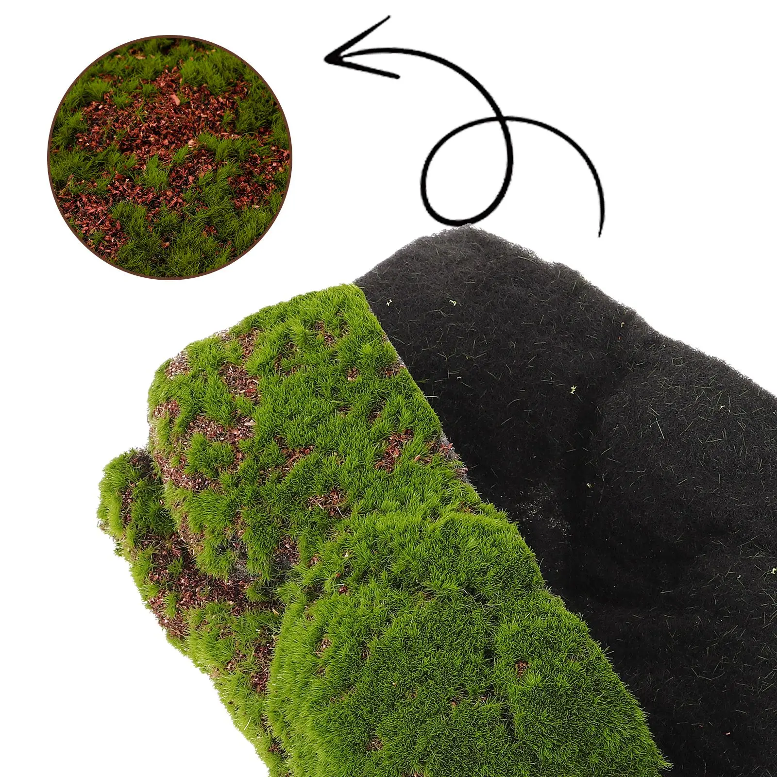 Description Picture 4 of itemArtificial Moss Lawn Green Grass Mat Turf Fake Moss Turf Craft Ornament Garden Yard DIY Moss Turf Garden Hotel Shop Decoration