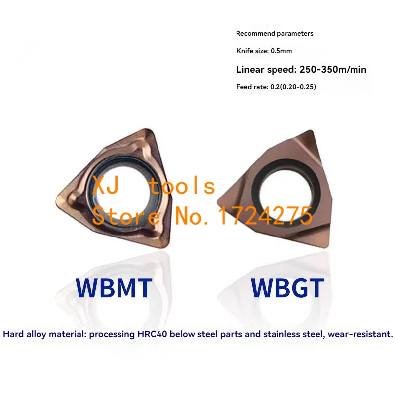 10 pezzi WBMT 060102   WBGT 060102   SF/WBGT 060104 Inserto in metallo duro LF, piccoli utensili Portautensili per tornitura Barra noiosa Parti di macchine utensili CNC