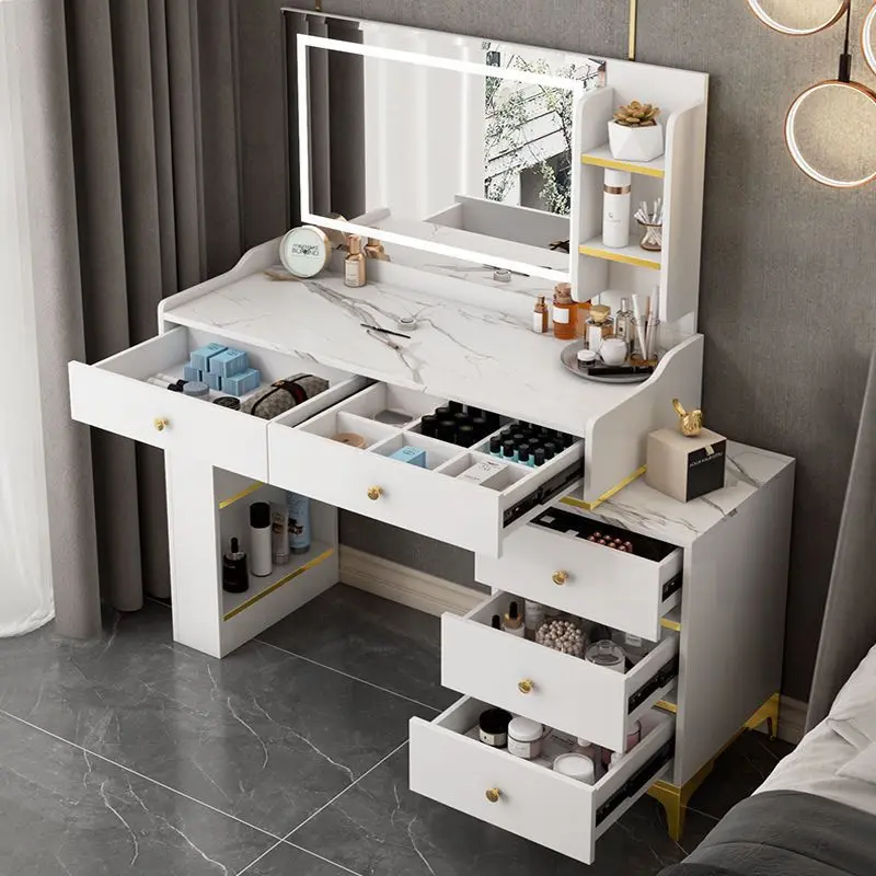 Nordic Container Dressing Table Mirror Chair Organizer Multifunctional Dressing Table Furniture Penteadeira Sofa For Living Room