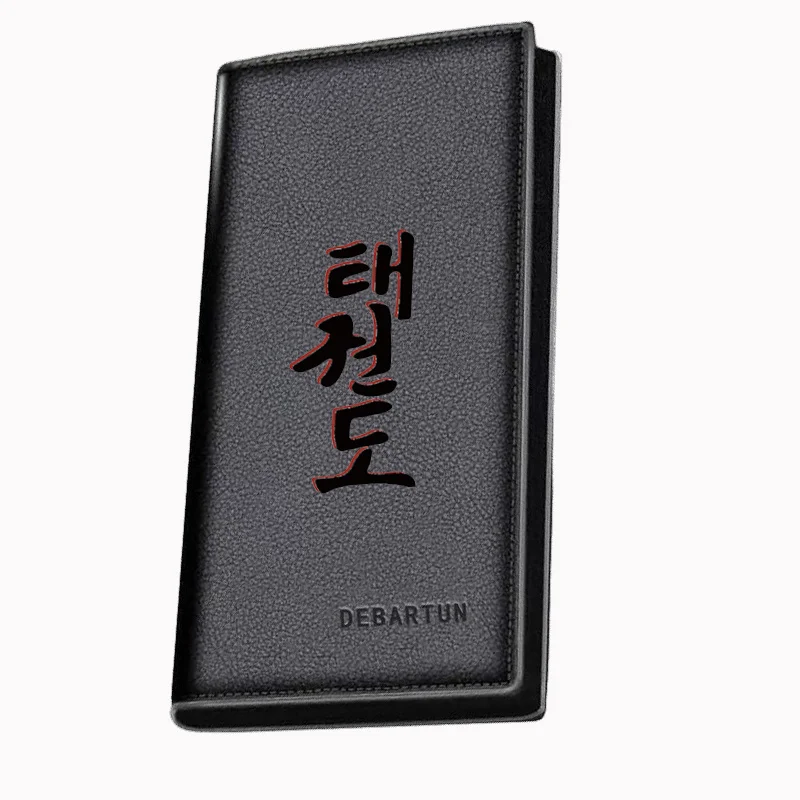 personagens-coreanos-vertical-fonte-preta-design-carteiras-longas-masculinas-negocios-elegante-impressao-design-uso-casual-natal-dia-dos-namorados