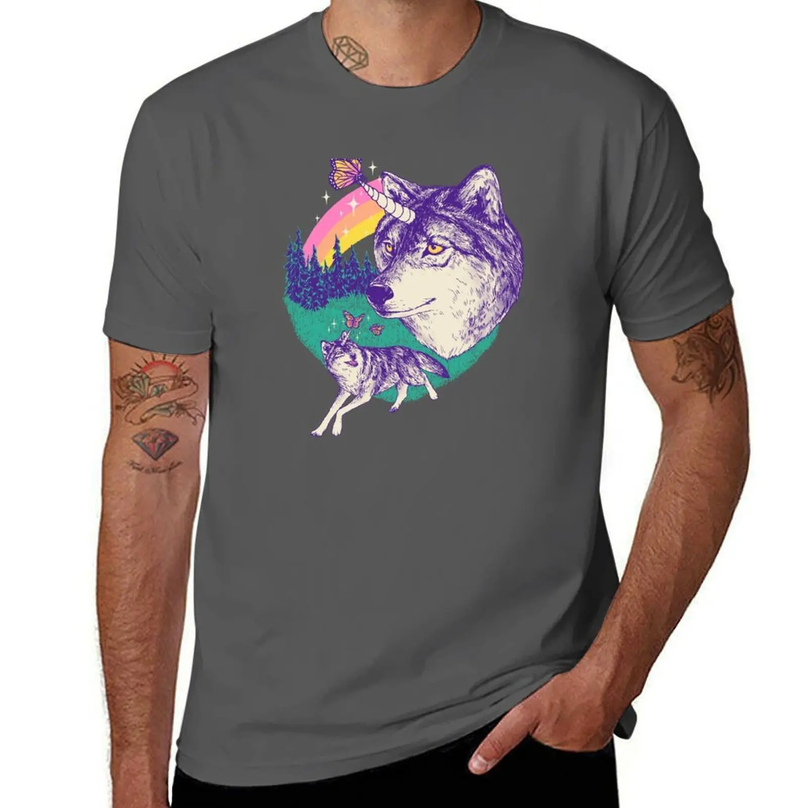 

Heckin' Wolfcorns T-Shirt funny t shirts cotton anime t shirts oversize T-Shirt